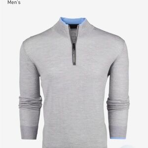 Greyson Men's Saratoga quarter zip heather gray